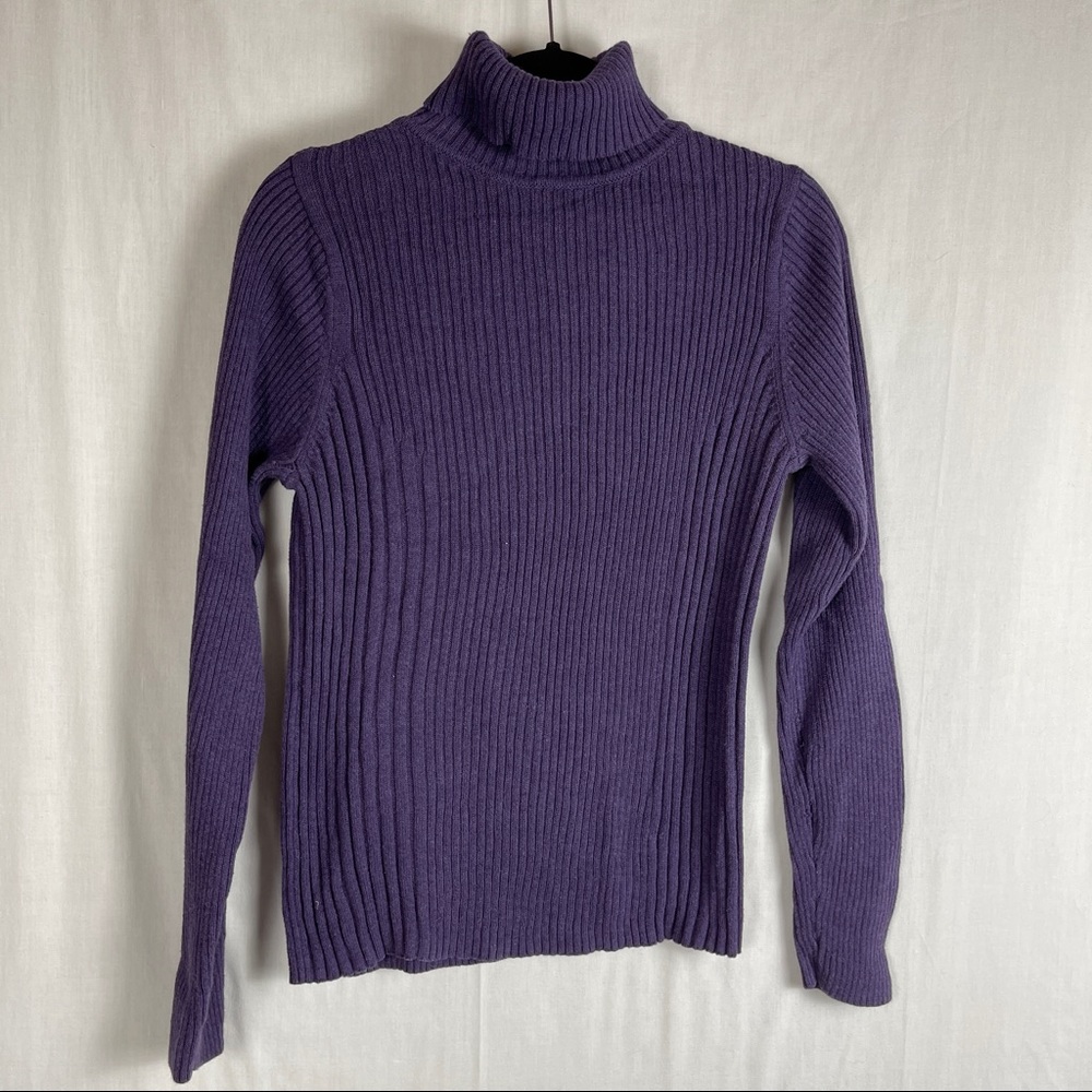 ☃️3 for $23☃️ Sonoma Ribbed Purple Heathered L/S Turtleneck